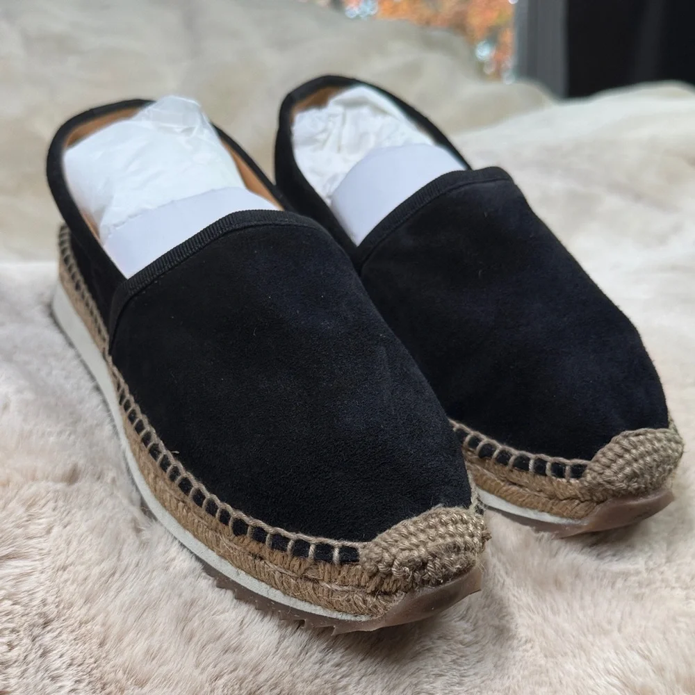 Rag & Bone Black Suede Espadrille Sneaker Loafers